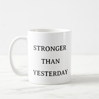 Mug Motivation Fitness - Plus Forte Que Hier Gymnase