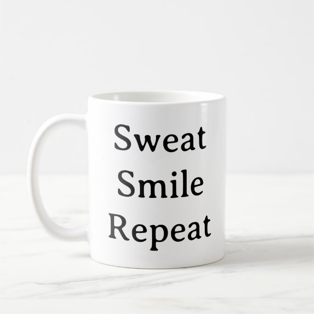 Mug Motivation Fitness - Sweat Smile Répéter (Gauche)