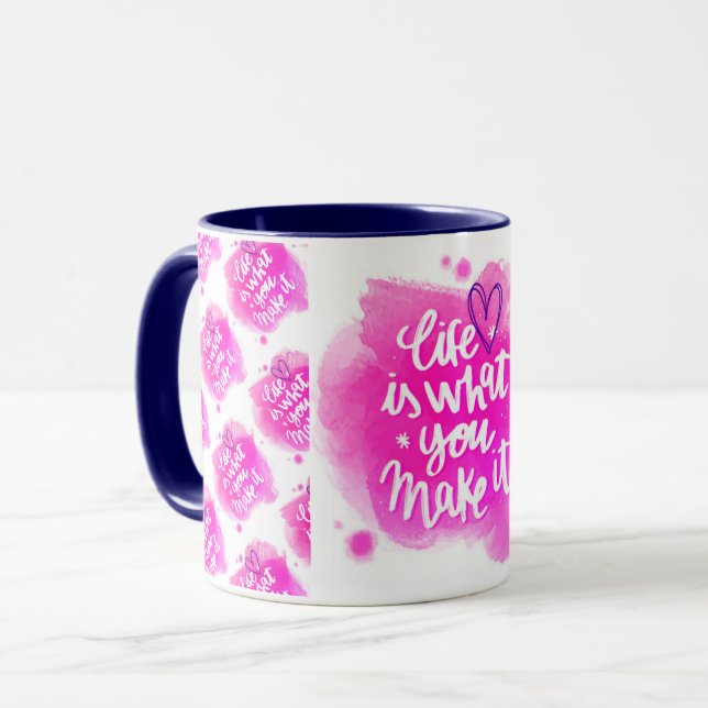 Mug Motivation moderne élégante Meilleur Message popul (Devant gauche)