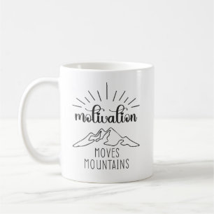 Mug Motivation Moves Montagnes, Réussite Hustle Gym