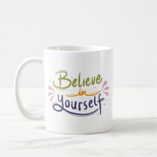 Mug Motivation simple Amour de soi Confiance Coloré