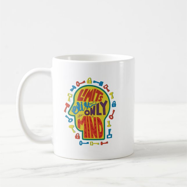 Mug Motivation simple Citation vivante Lightbulb Clean (Gauche)