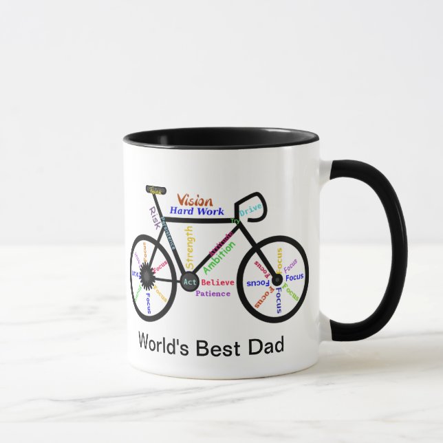 Mug Motivation Words Bike, Cycle Best Papa (Droite)