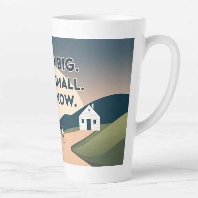 Mug Motivationnel - Dream Big. Commencez Petit. Ag (Droite)