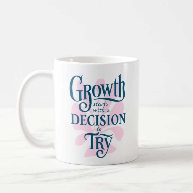 Mug Motivationnel - La croissance commence (Gauche)