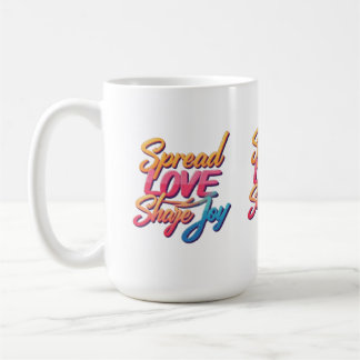 Mug Motivationnel mots "Étaler l'amour, Partager la jo