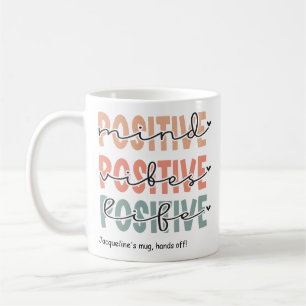 Mug Motivationnel Positif Vibes de l'esprit Vie