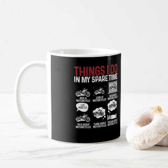 Mug Moto Biker Rider Que Je Fais Dans Mon Épargne (Avec donut)