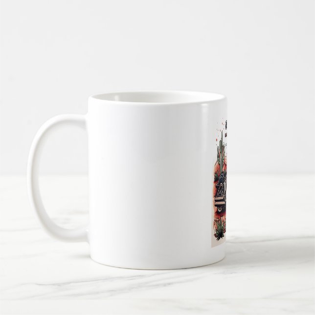 Mug Moto dans le désert Cactus Western Set (Gauche)