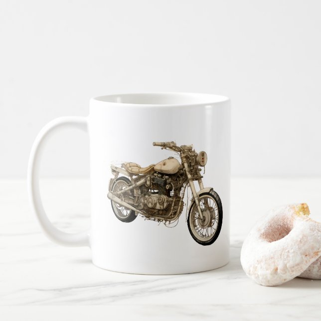 Mug Moto des années 90 avec un poème (Avec donut)