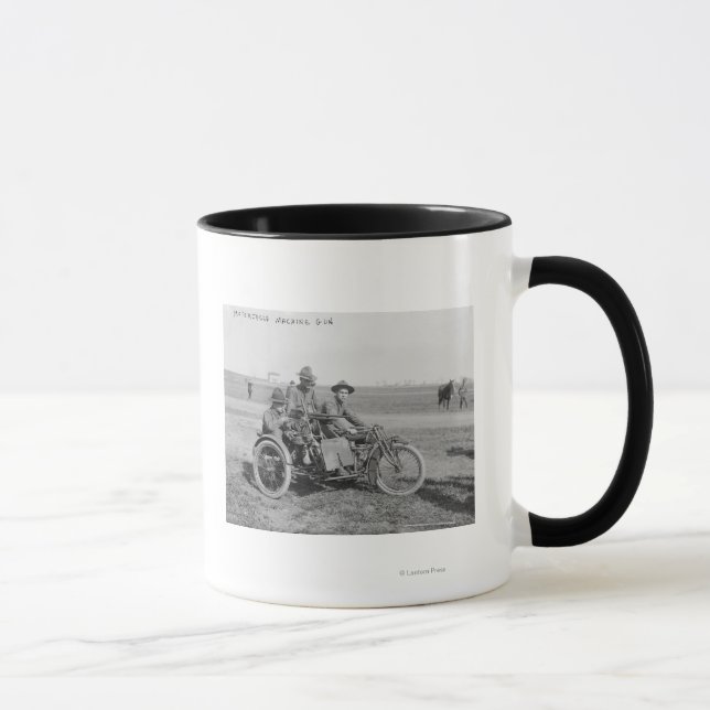 Mug Moto militaire avec Sidecar et Machine Gun (Droite)