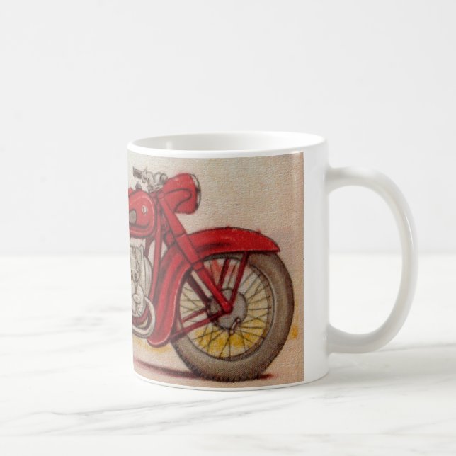 Mug Moto rouge vintage (Droite)