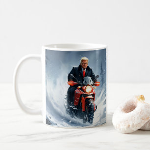 Mug Moto Trump Riding en hiver Noël MAGA
