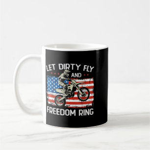 Mug Motocross moto cross Biker Drapeau Usa 4 juillet H