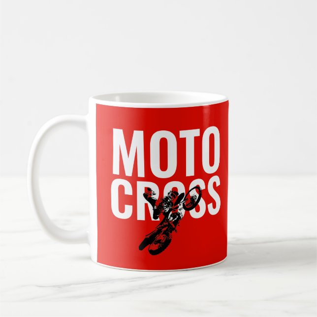 Mug Motocross Motorcycle Sport Pop Art (Gauche)