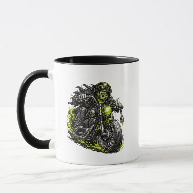 Mug Motocyclette de motard zombie  (Gauche)
