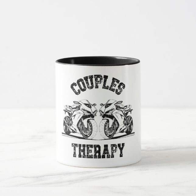 Mug Motocyclette de thérapie pour couples (Centre)