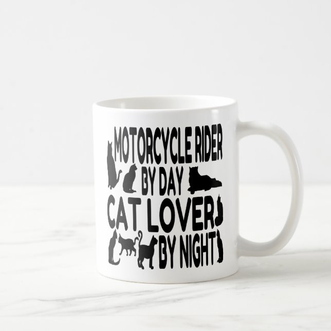 Mug Motocycliste Amoureux des chats (Droite)