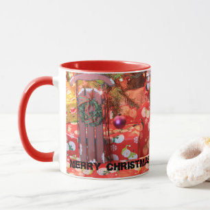 Mug Motoneige de Noël avec couronne