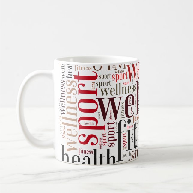 Mug Mots de fitness (Gauche)