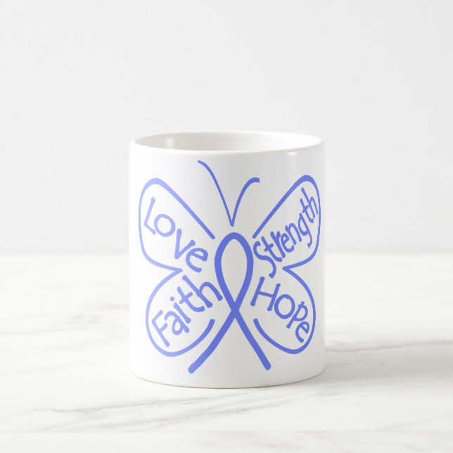 Mug Mots de inspiration de papillon pulmonaire (Centre)
