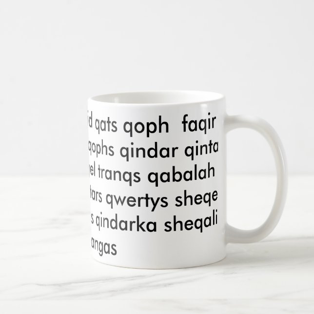 Mug Mots de Q (Droite)