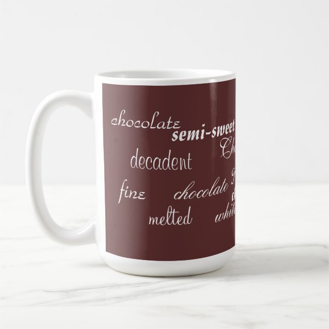 Mug Mots descriptifs de chocolat (Gauche)