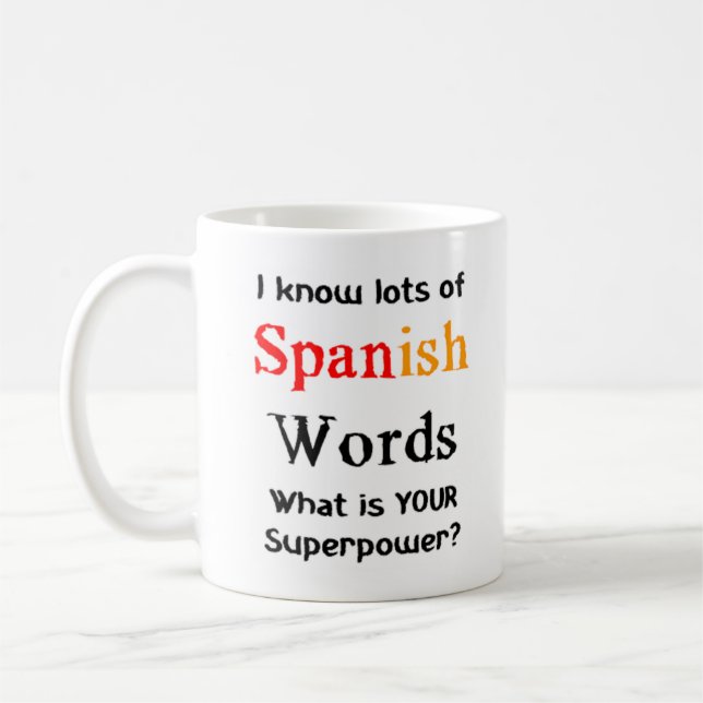 Mug mots espagnols (Gauche)