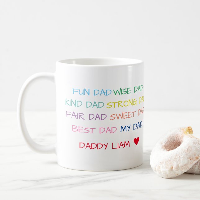 Mug Mots et photo pleins de couleurs (Avec donut)