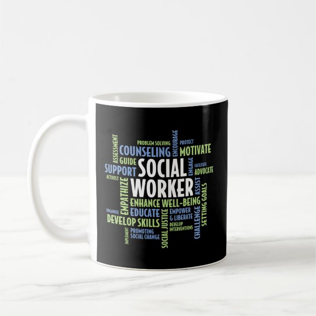 Mug Mots - Lcsw Mois Du Travail Social Pour Travailleu (Gauche)