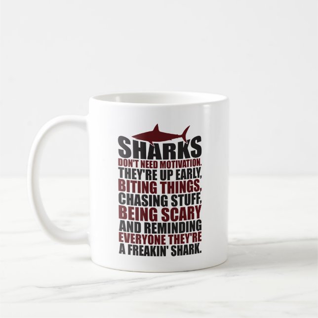 Mug Mots Motivationnels - Être un requin (Gauche)