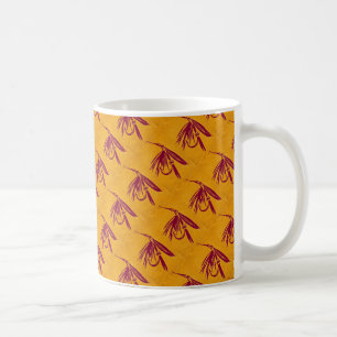 Mug "Mouche mouillée Magenta sur l'or" truite mouillée