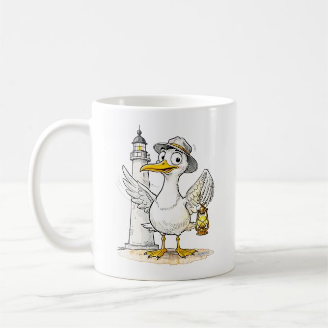 Mug Mouette Bande Dessinée Lanterne de Phare (Gauche)