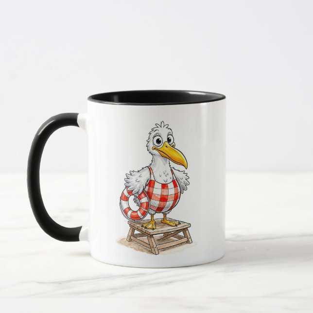 Mug Mouette de sauvetage BD oiseau (Gauche)