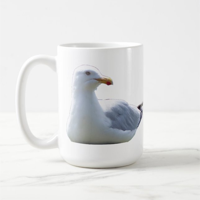 Mug Mouette Sauvage Faune Côtière Thème Rustique de l' (Gauche)