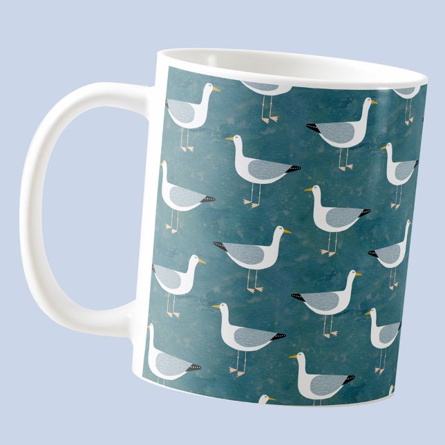 Mug Mouettes marines (Seagull nautical coffee mug)
