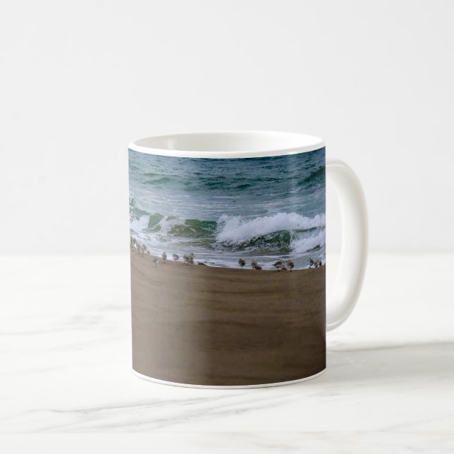 Mug Mouettes sur la plage (Devant droit)
