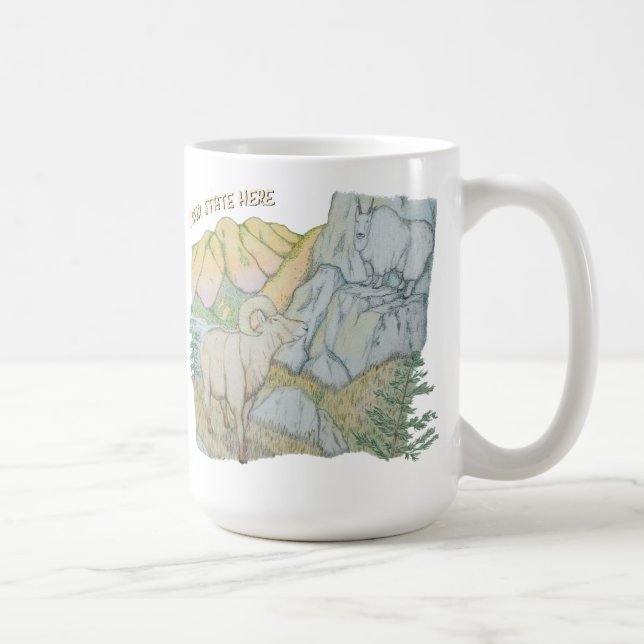 Mug Mouflon et chèvre de montagne (Droite)