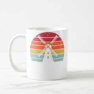 Mug Moulin à vent hollandais au coucher du soleil