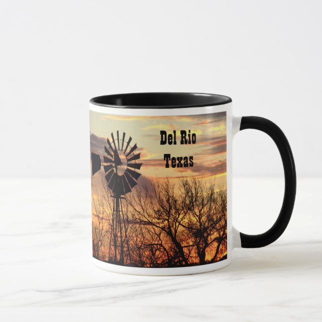 Mug Moulin à vent souvenir de Del Rio Texas (Droite)