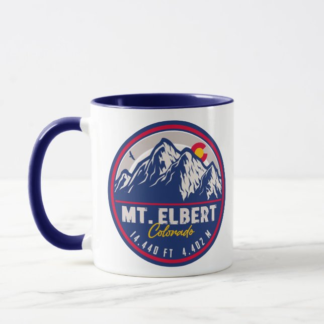 Mug Mount Elbert Colorado 14ers Retro Sunset Souvenirs (Gauche)