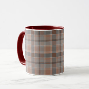 Mug Mousse au moka et carreaux gris