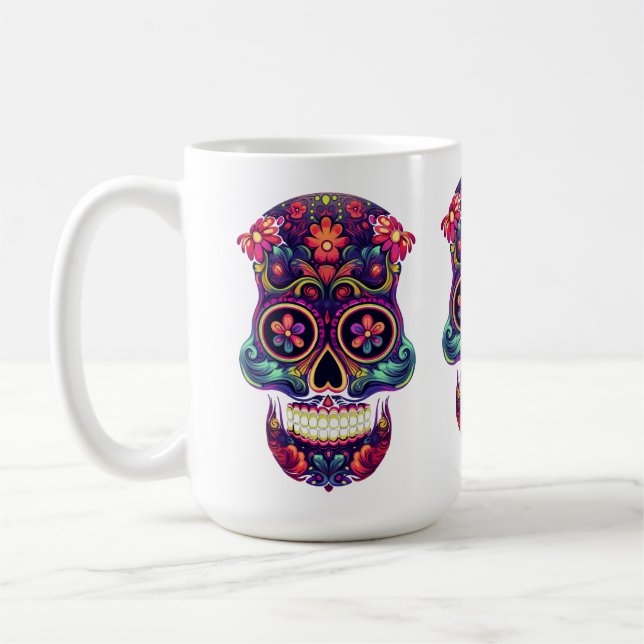Mug Moustache crâne à sucre (Gauche)