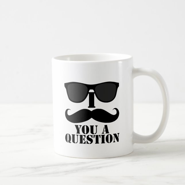 Mug Moustache drôle d'I vous lunettes de soleil d'un (Droite)