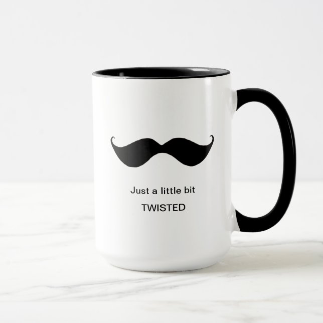 Mug Moustache Drôle Un Peu Tourné Excentrique (Droite)