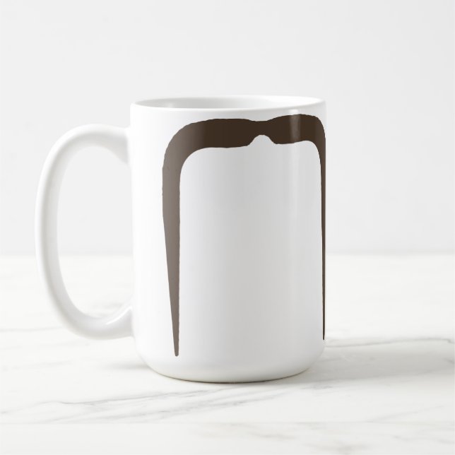 Mug Moustache Manchu de Fu dans le brun (Gauche)