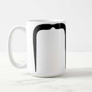 Mug Moustache Manchu de Fu dans le noir
