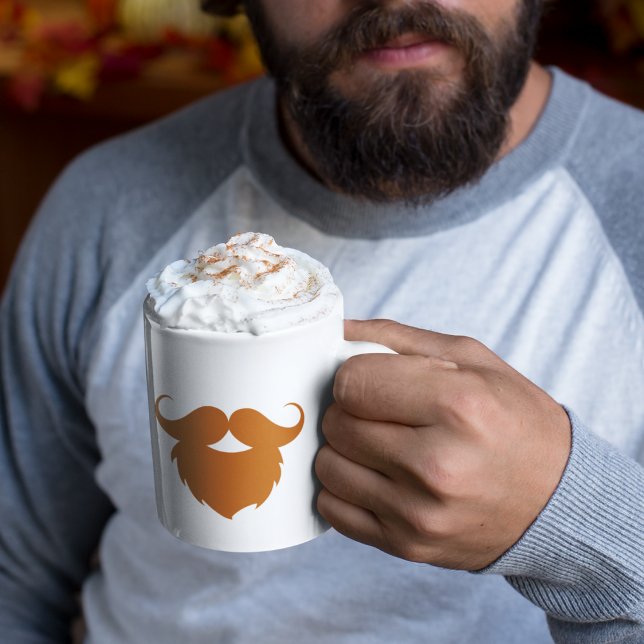 Mug Moustache marron drôle (Créateur téléchargé)