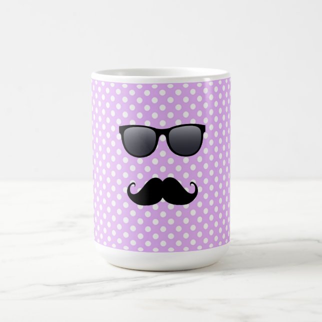 Mug Moustache Noire Amusante Et Vêtements (Centre)
