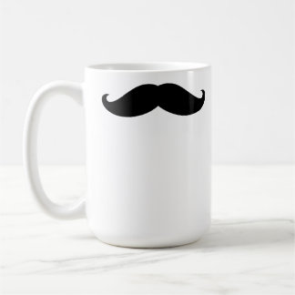 Mug Moustache noire drôle Hipster